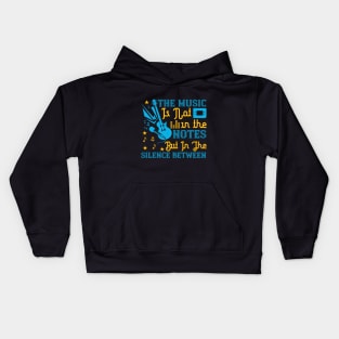 The music is not in the notes, but in the silence between Kids Hoodie